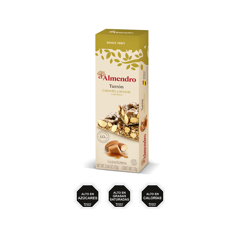 Turron Caramelo El Almendro 16X75G Chocolate