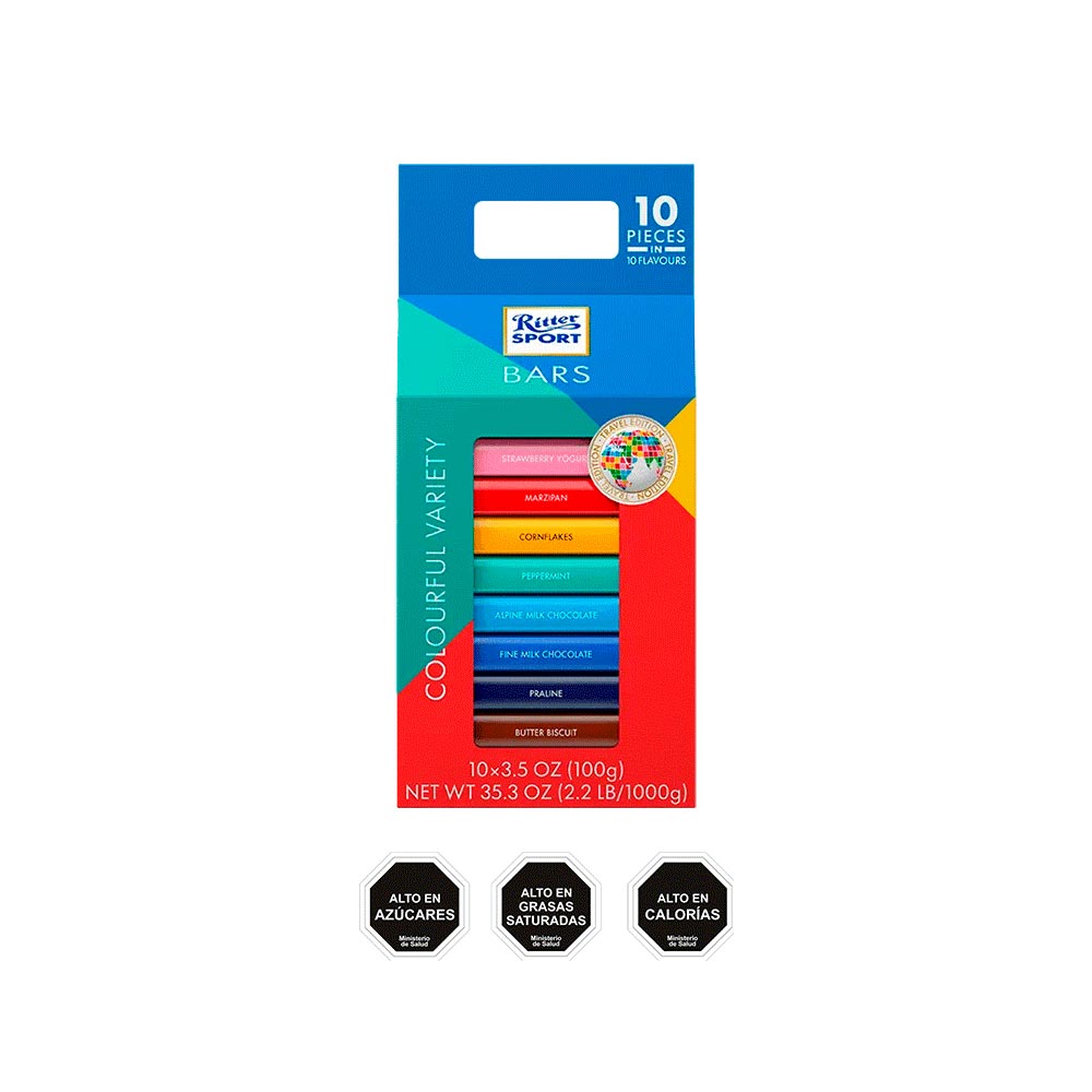 Tower Colourf Variety Ritter Sport 10X1000G Chocolate