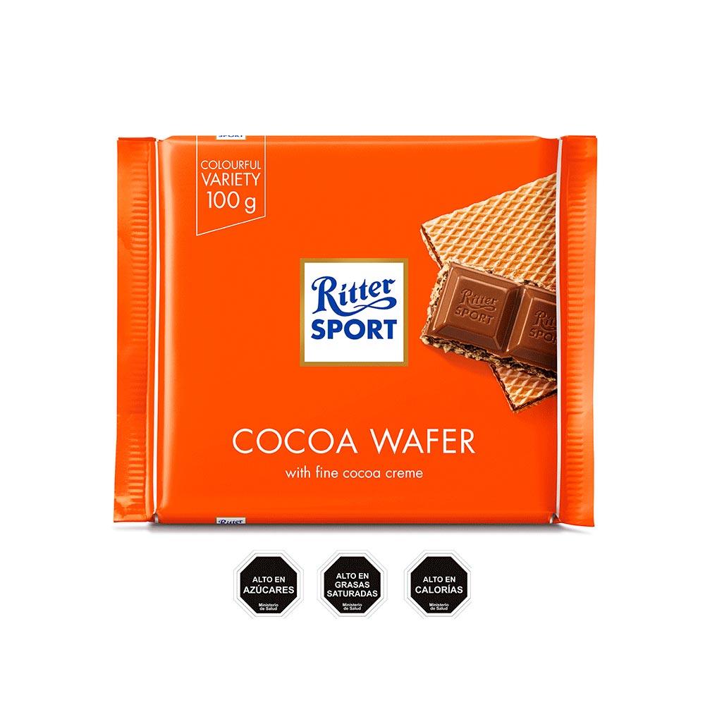 Milk With Cacao Creme And Wafer Ritter Sport 10X100G Chocolates