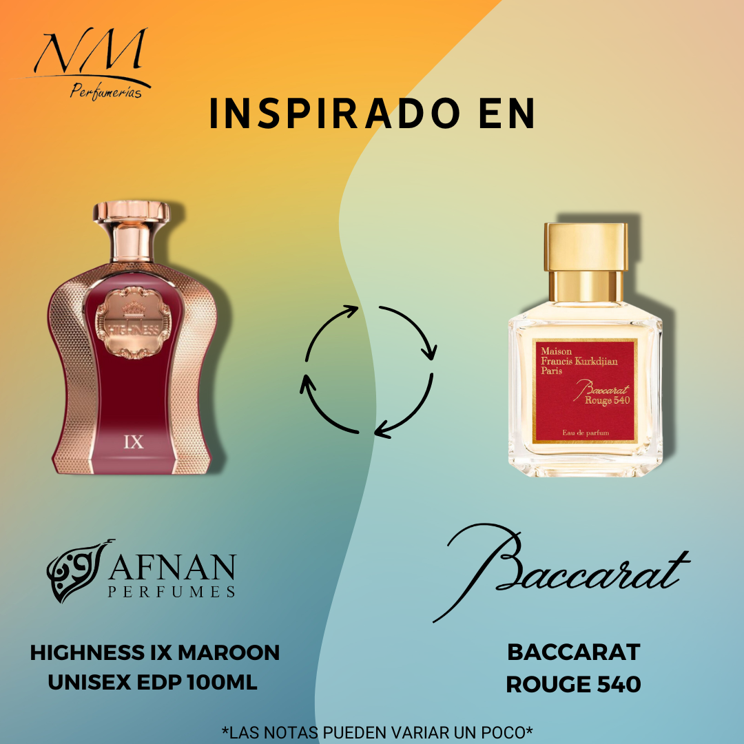 Highness Ix Maroon Afnan 100Ml Mujer Perfume