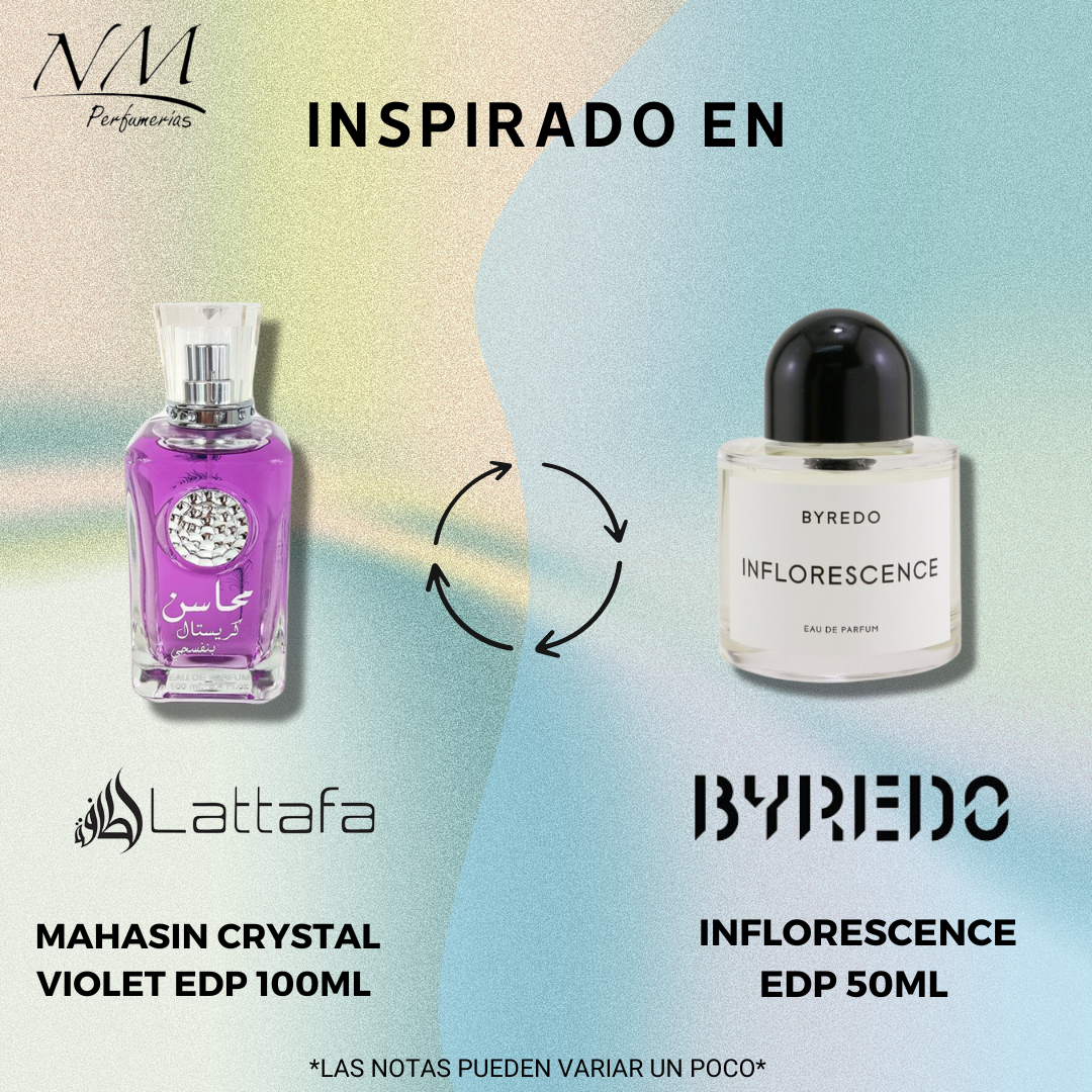 Mahasin Crystal Violet Lattafa Estuche 100Ml Unisex Edp