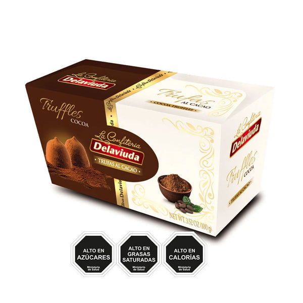 Trufas Al Cacao Estuche Delaviuda 10X100G Chocolate