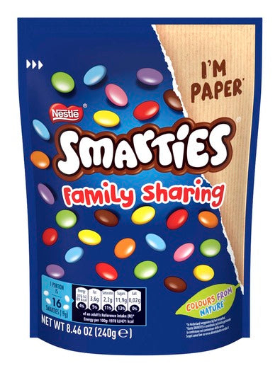 Smarties Sharing Bag Nestle 10X240G Chocolate