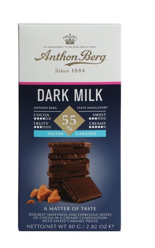 Tablet Dark Milk Salted Caramel Anthon Berg 80G Chocolate