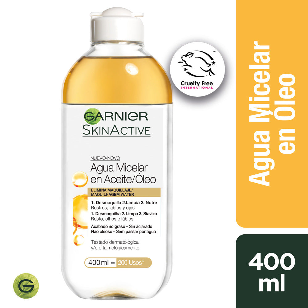 Agua Micelar En Óleo Skin Active 400 Ml / Cosmetic