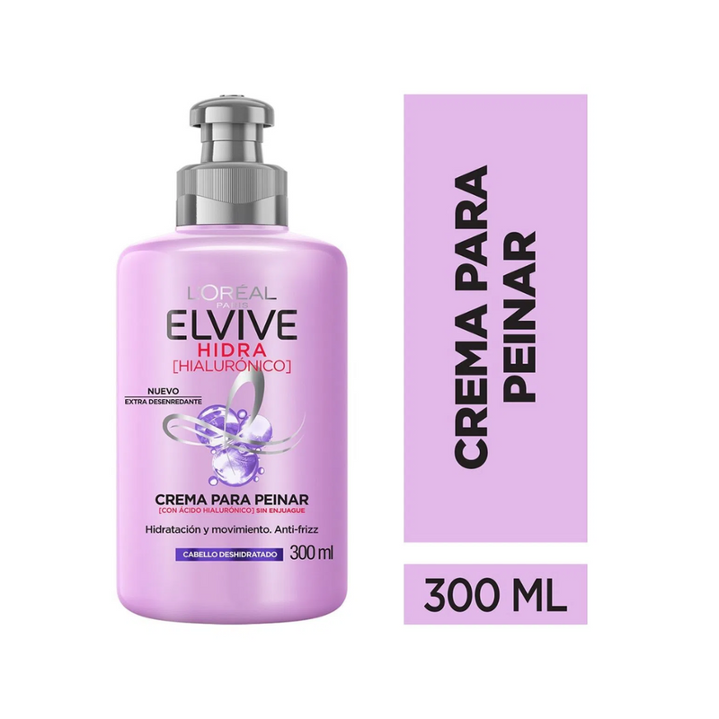 Crema Para Peinar Elvive Hidra Hialuronico X 300 Ml.