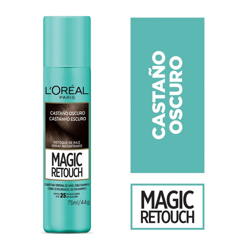 L'Oreal Paris Coloracion Magic Retouch Spray Castaño Oscuro 75 Ml