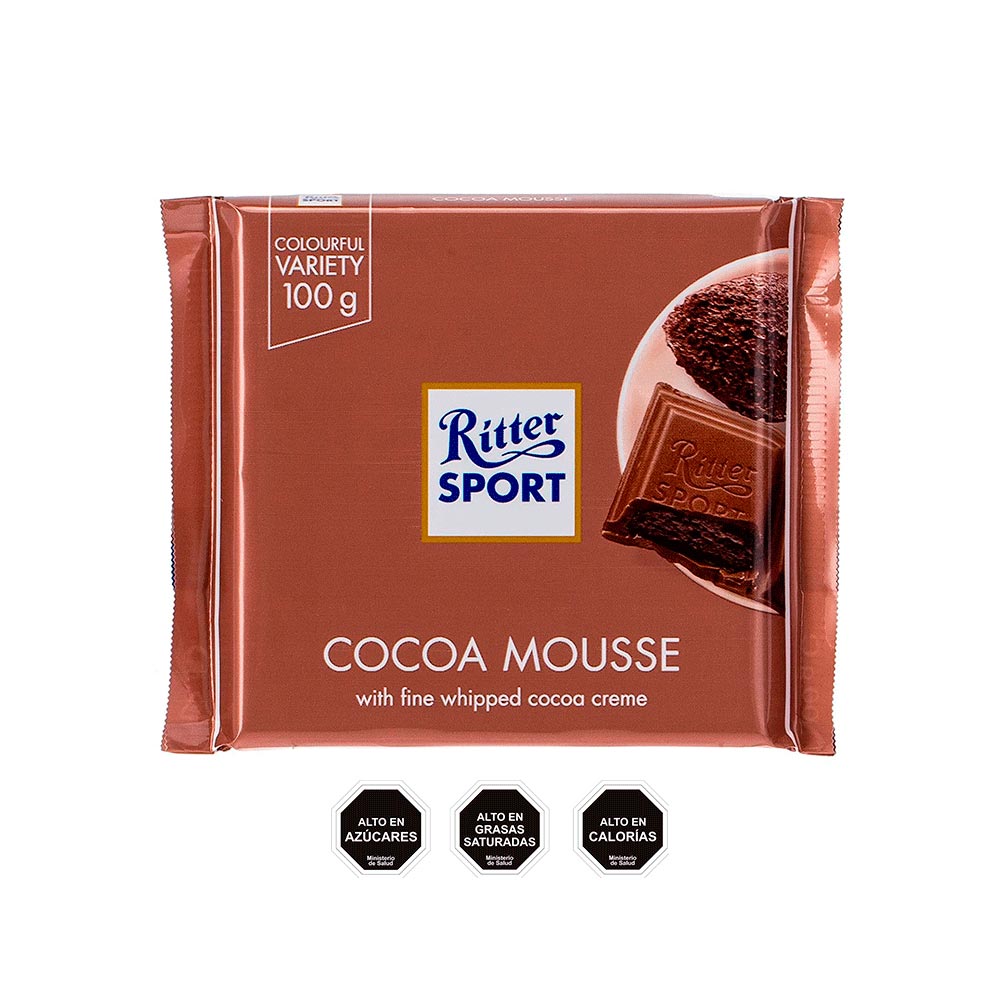 Milk With Cacao Mousse Ritter Sport 11X100G Chocolates