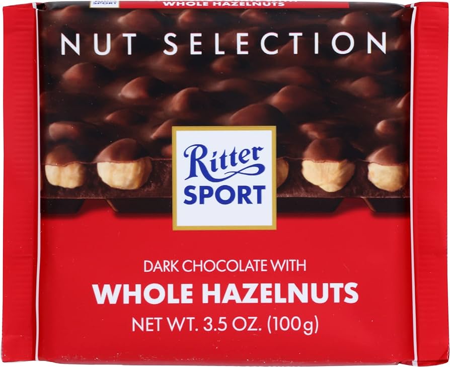 Dark Choco With Whole Nuts Ritter Sport 10X100G Chocolates