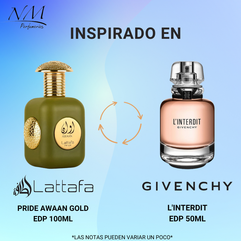 Pride Awaan Gold Lattafa 100Ml Unisex Edp