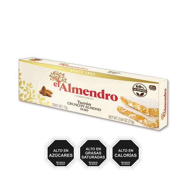 Turron Duro Supreme El Almendro 16 X 75G  Chocolate