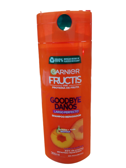 Shampoo Fructis Goodbye Daños Proteina + Amla Biotina Cabello Dañado 350 Ml