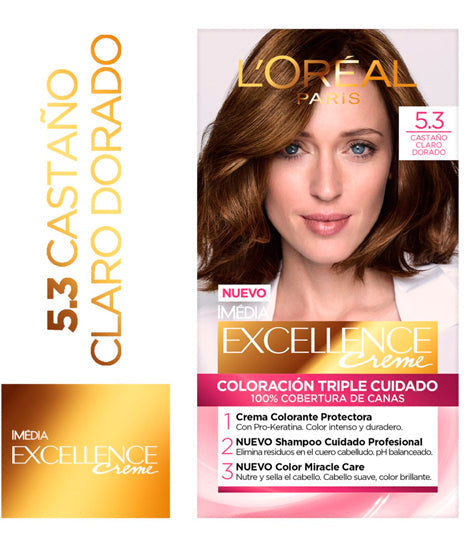 Tinte Excellence Creme 5.3 Castaño Claro Dorado