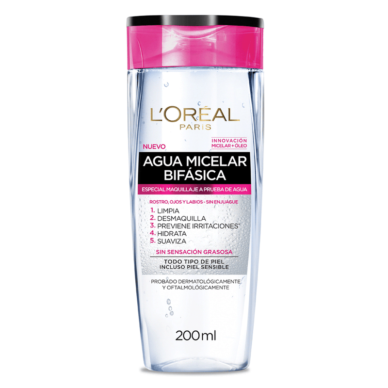 Agua Micelar Maquillaje Waterproof Hidra-Total 5 200Ml