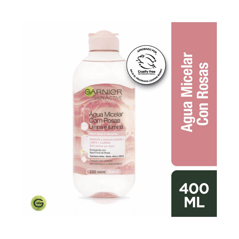 Agua Micelar Garnier Agua De Rosas 400 Ml Skin Naturals