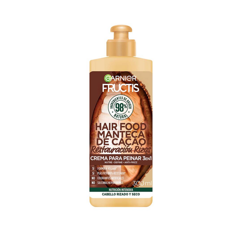 Crema Para Peinar Fructis Hair Food Manteca De Cacao 300 Ml