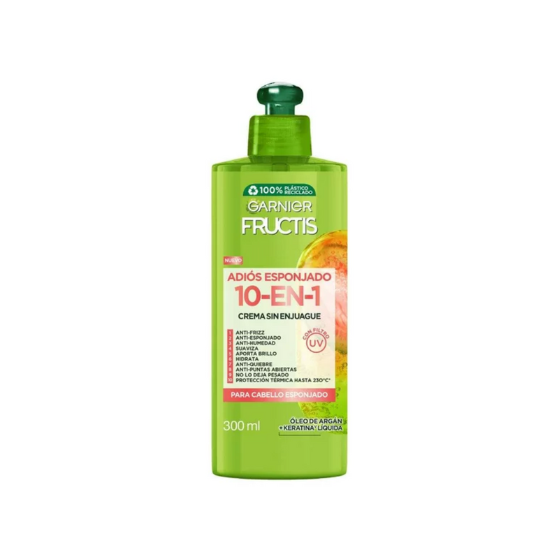 Crema Sin Enjuague Garnier Fructis Adiós Esponjado 10-En-1 300 Ml