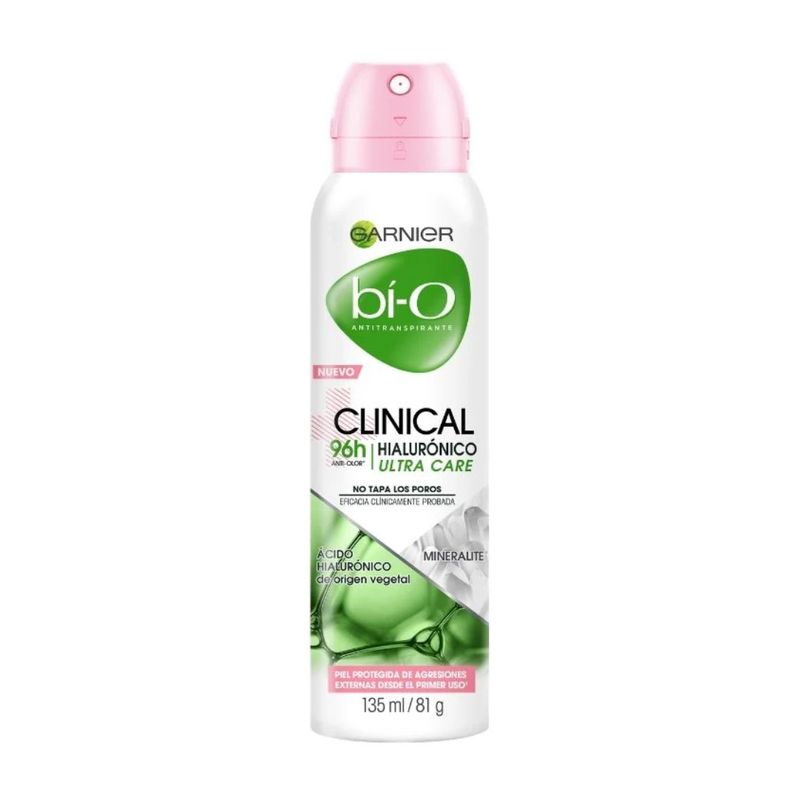 Desodorante Bi-O Spray Clinical Hialurónico Ultra Care 135 Ml