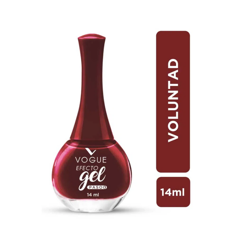 Esmalte De Uñas Vogue Efecto Gel Voluntad 14 Ml.