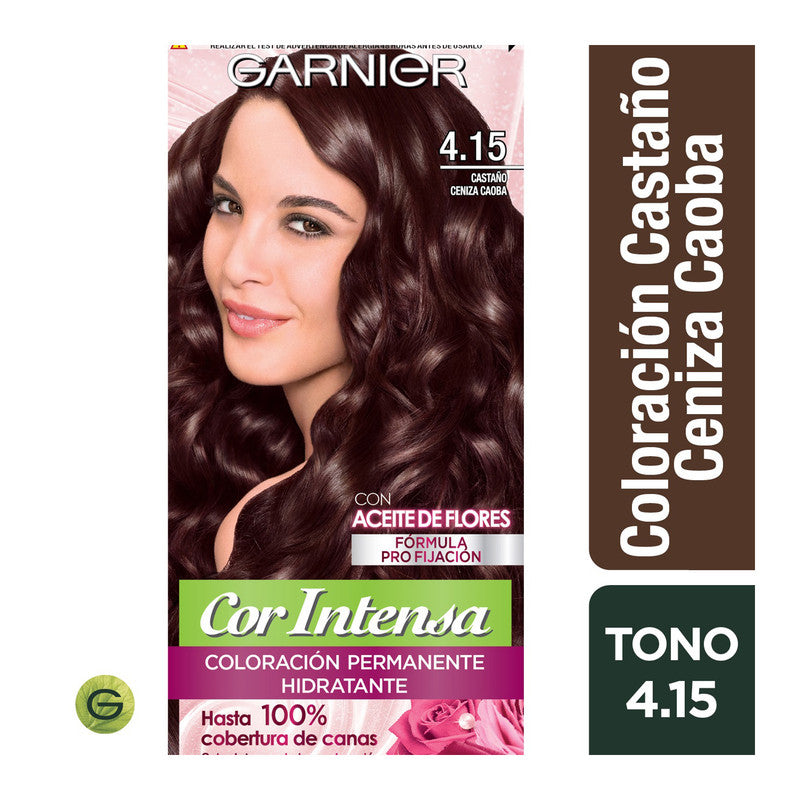 Tinte Cor Intensa 4.15 Castaño Ceniza Caoba Garnier