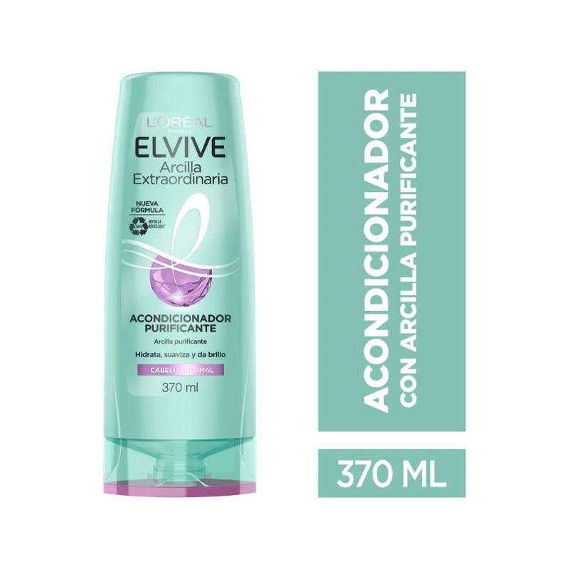 L'Oréal Paris Acondicionador Elvive Arcilla Purificante Extraordinario 370 Ml