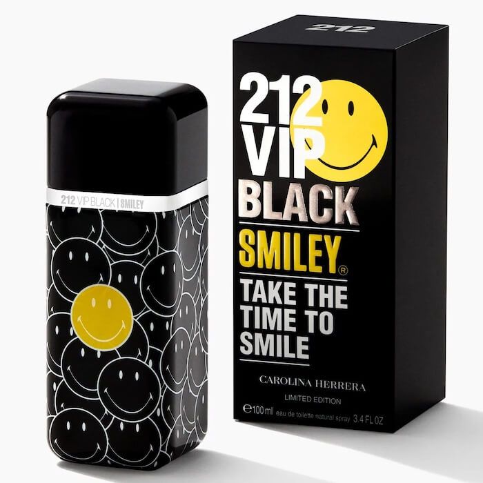 212 Vip Black Smiley Edicion Carolina Herrera 100Ml Hombre Edp (Nuevo)